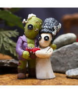 Frankenstein &amp; Bride of Frankenstein Pinheads Immortal Love Resin Voodoo... - $18.99