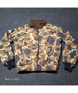 Browning Reversible Hunting Jacket Size Medium Camouflage and Fleece Solid Brown - $74.62