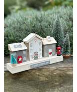 Christmas Candy Cane Lane Festive Wooden House Scene - $53.93 CAD