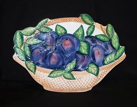 Ceramiche Leonardo Italy Ceramic Fruit Basket Trivet Wall Art Hanging Decor - $29.69