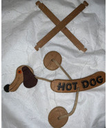 Vintage Walking Hotdog String Marionnette Puppet Woody Wobbler Toy by Ea... - £19.32 GBP