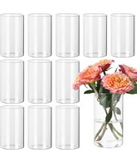 12Pcs Clear Cylinder Vases For Centerpieces, Glass Flower Vases For Wedding - £37.09 GBP