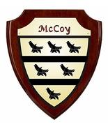 McCoy Irish Coat of Arms Shield Plaque - Rosewood Finish - £34.11 GBP