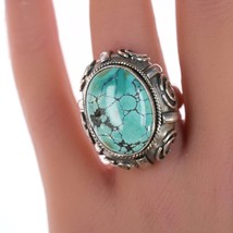 sz6 Shreve Saville Sterling and turquoise ring - £146.30 GBP