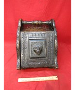 Farmhouse Hand Carved Antique Oak Mud Room Boot Bin, Fireplace Kindling Box - £389.37 GBP