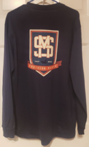 Southern Marsh Shirt Mens Large Navy Blue Casual Graphic Cotton Long Sleeve - £12.12 GBP