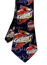Iowa State Cyclones Large Logo 100% Silk Tie Necktie, Made In USA, NCAA - £14.59 GBP