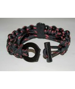 Fire Starter Bracelet Black Survival Paracord Adjustable &amp; EZ Deploy!! - $10.77