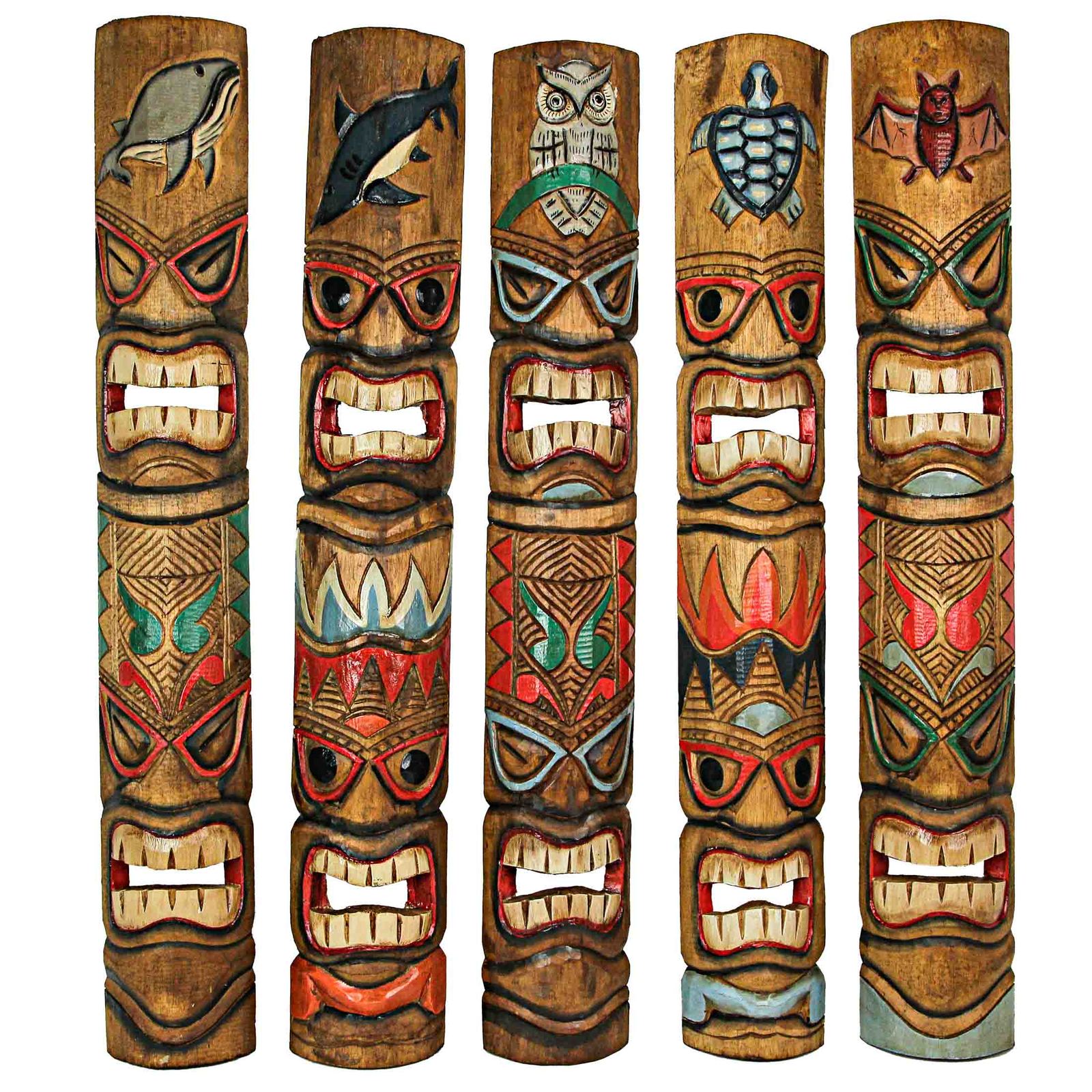 Zeckos Tiki Mask Totem Wall Decor - $59.39 - $168.29