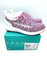 TRAQ by Alegria Synq 2 Lace-Up Knit Sneakers- Pink, US 6-6.5 / EUR 36 - £30.95 GBP