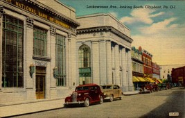 &quot;COLOURPICTURE&quot; POSTCARD- LACKAWANNA AVE. LOOKING SOUTH, OLYPHANT, PA BK66 - $4.46