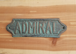 Admiral Sign Plaque Nautical Admirals Quarters Wall Decor Coastal Beach - £10.84 GBP