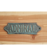 Admiral Sign Plaque Nautical Admirals Quarters Wall Decor Coastal Beach - £10.93 GBP