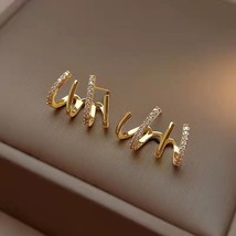 Ssic retro simple zircon butterfly stud earrings for women fashion crystal gold jewelry thumb200