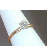 14k Vintage Illusion Set Diamond Engagement Ring ESTATE 6- - $6,652.40 MXN