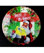 Department 56 Enesco Jolly Santa Claus Christmas Holiday Cookie Plate Gl... - £24.20 GBP