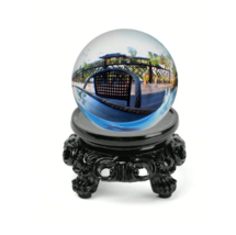 ABS Crystal Quartz Ball W/ Black Stand - $15.00