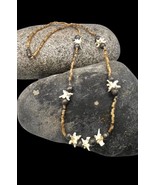 Native American Handmade Sterling Silver Vertabra Bones Heishi Beaded Ne... - $49.99