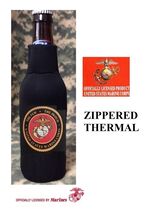 USMC US MARINE CORPS SEAL BOTTLE KOOZIE COOLER Wrap Sleeve Jacket Holder... - $13.99