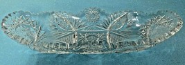 Vintage Lead Crystal American Brilliant Saw Tooth 12&quot; Celery Dish - £37.77 GBP