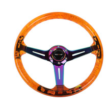 Brand New Ralliart Universal 6-Hole 350mm Deep Dish Vip Orange Crystal Bubble Ne - £67.07 GBP