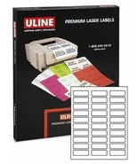 Uline Premium Laser Labels White 2.25&quot;x.75&quot; Model S-21844 3,000 Labels P... - £7.55 GBP