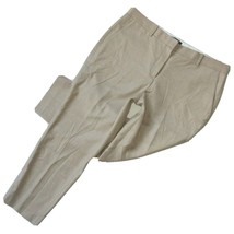 NWT THEORY Tailor Trouser C in Light Camel Melange Sleek Flannel Crop Pants 16 - £56.81 GBP