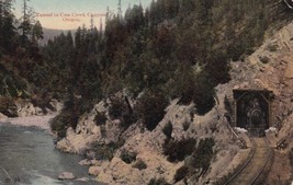 Tunnel Cow Creek Canyon Oregon OR Postcard 1917 Railroad Locomotive N06 - £2.27 GBP