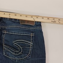 Silver Jeans SSR437 Women's Sz 29 Blue Denim Berkley Straight Embroidered Pants image 6