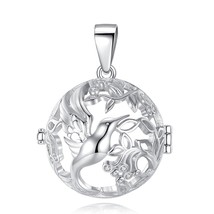 18mm Hummingbird Cage Pendant Aromatherapy Locket Diffuser Tree of Life Necklace - £18.54 GBP