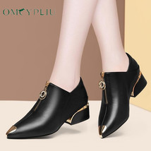 Women Shoes Designer Pumps New Fashion High Heels Work PU Leather Shallow Ladies - £26.14 GBP