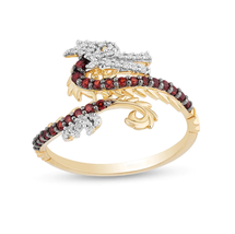 Enchanted Disney Mulan 0.3TCW Simulated Orange And White Diamond Engagement Ring - £60.89 GBP