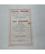 Playbill &#39;Theatre&#39; Programme Palace Théâtre Gay Rosalinda - £26.17 GBP