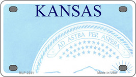 Kansas Blank Novelty Mini Metal License Plate Tag - £11.76 GBP