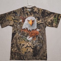 Mossy Oak Mens Camo T Shirt Size M Medium  Eagle Camouflage Hunting Sportex - £14.05 GBP