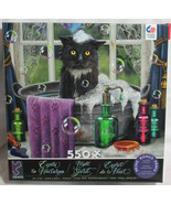 Ceaco 550 Piece Puzzle NIGHT SPIRIT Lisa Parker Black &amp; White CAT IN BUB... - £21.98 GBP