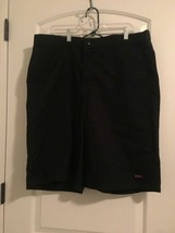 Dickies Men&#39;s Big &amp; Tall Black Casual Work Shorts Button Zip Pockets Size 40 - £29.52 GBP