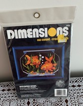 Dimensions No Count Cross Stitch  Kit 6655 Goldfish Bowl 5 x 7 Inch  Brand New - £9.86 GBP