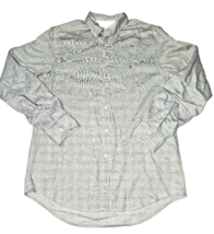 Tommy Hilfiger SLIM Fit Shirt Long Sleeve Button Down Mens MEDIUM SOFT g... - $12.49