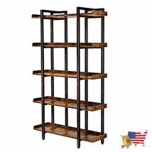 Bookshelf 5 Tier Open Etagere Bookcase 71.8’’H X 41.3”L Freestanding Books - $174.21