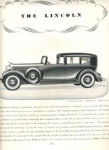 The Lincoln V-12 Brunn Brougham Magazine Ad 1930&#39;s - £14.19 GBP