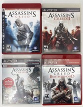Set Lot Assassins Creed 1 2 3 &amp; Brotherhood Playstation 3 PS3 Complete - Tested - £23.85 GBP