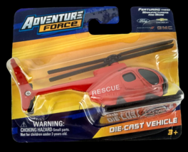 Rescue Helicopter Adventure Force Maisto DieCast Copter Red Chopper 1:64... - £6.41 GBP