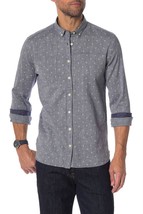 Lindbergh Mélange Print Button Down Shirt Navy - $730.65 MXN
