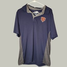Chicago Bears NFL Polo Shirt Large Mens Navy Blue Short Sleeve NFL Merchandise - £11.21 GBP