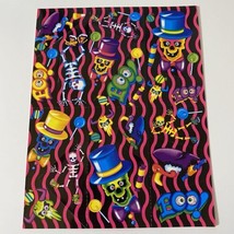Vintage Lisa Frank Skeletons Candy Boo Halloween Sticker Sheet - S198 - £11.98 GBP