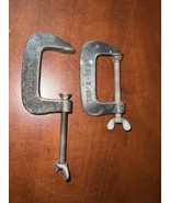 Vintage Lot Of 2 &#39;C&#39; Clamps Semi-Steel Welding Clamps Made In USA - $13.50