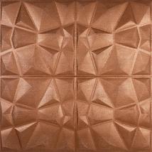 Dundee Deco PJ2203 Copper Bronze Diamond 3D Wall Panel, Peel and Stick Wall Stic - $12.73+