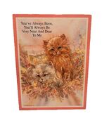 Vintage 80's 90's Wall Plaque Cute Little Kittens Cats Pressed Board - $14.24