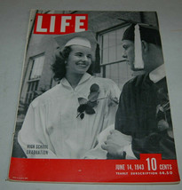 Vintage Life Magazine June 12 1943 High School Graduation Eastern Air Li... - £23.16 GBP